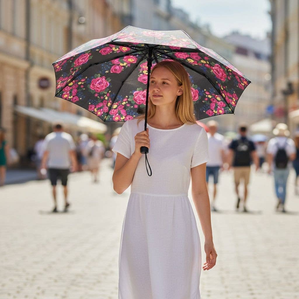 BLACK FLOWER Umbrella