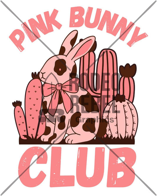 Pink Bunny Club Western Cowhide Cactus Graphic (Digital Download)