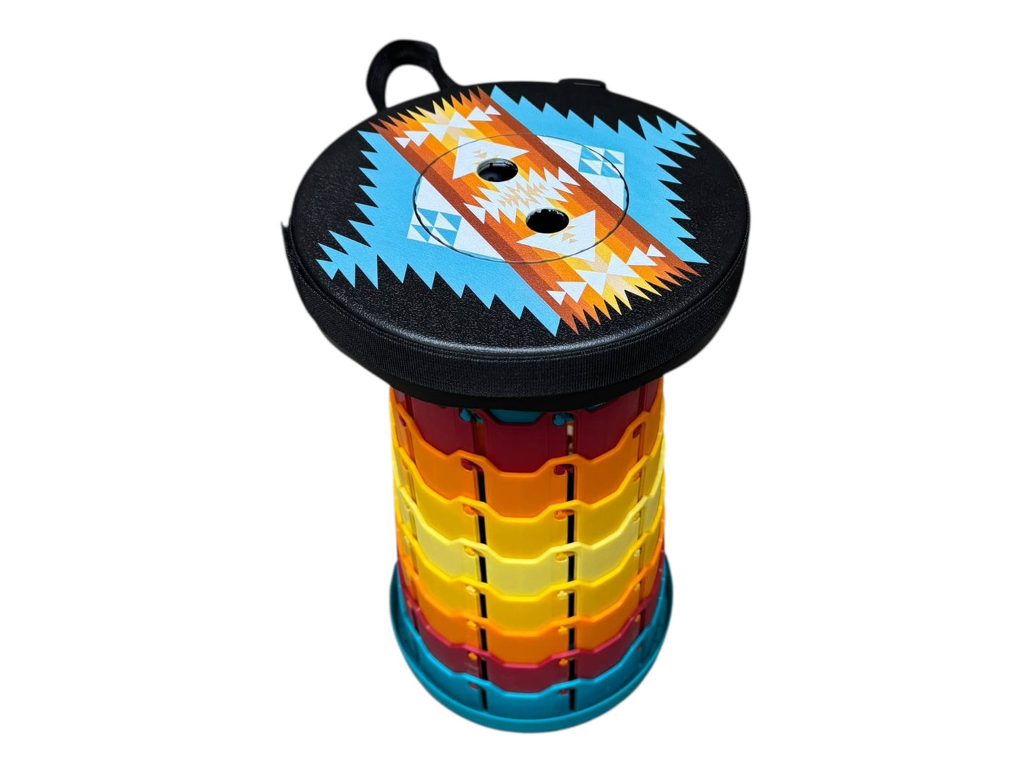 Portable Folding Stool-Southwestern Pattern (3)