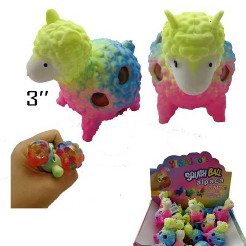 Rainbow Squeeze 3.5in Alpaca with Beads