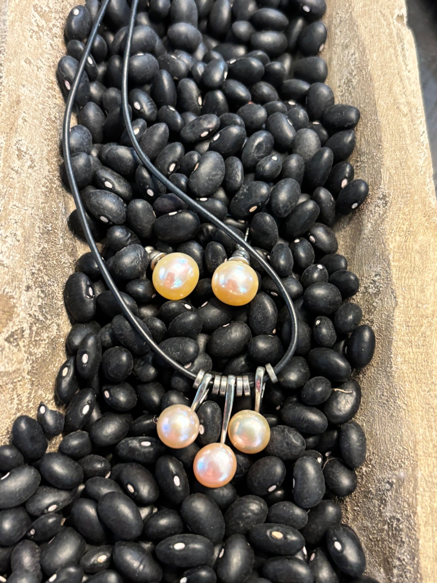 Pearl Set of Earrings & Necklace