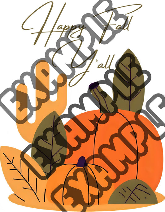 Happy Fall Y'all Pumpkin Graphic, Western T-Shirt Design (SVG, PNG)