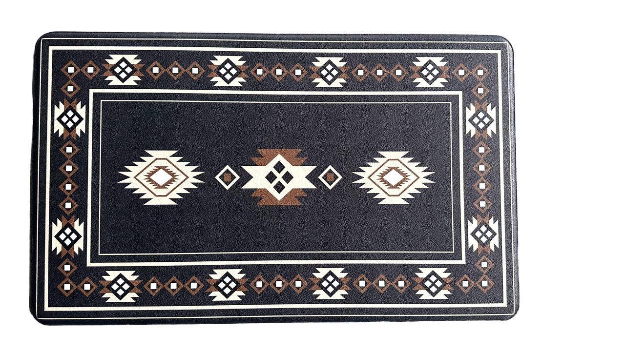 BLACK AZTEC FOAM RUG