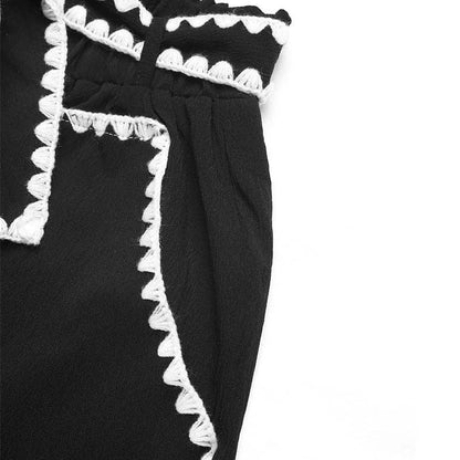High Waist Wide Leg Tie Up Casual Pants
