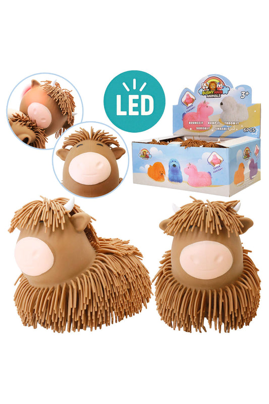 Jumbo Highland Cow Light-Up Spiky Puffer Squishy ON SALE!