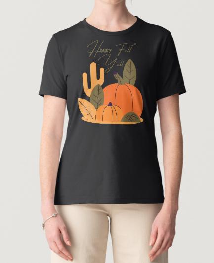Happy Fall Y'all Pumpkin Graphic, Western T-Shirt Design (SVG, PNG)