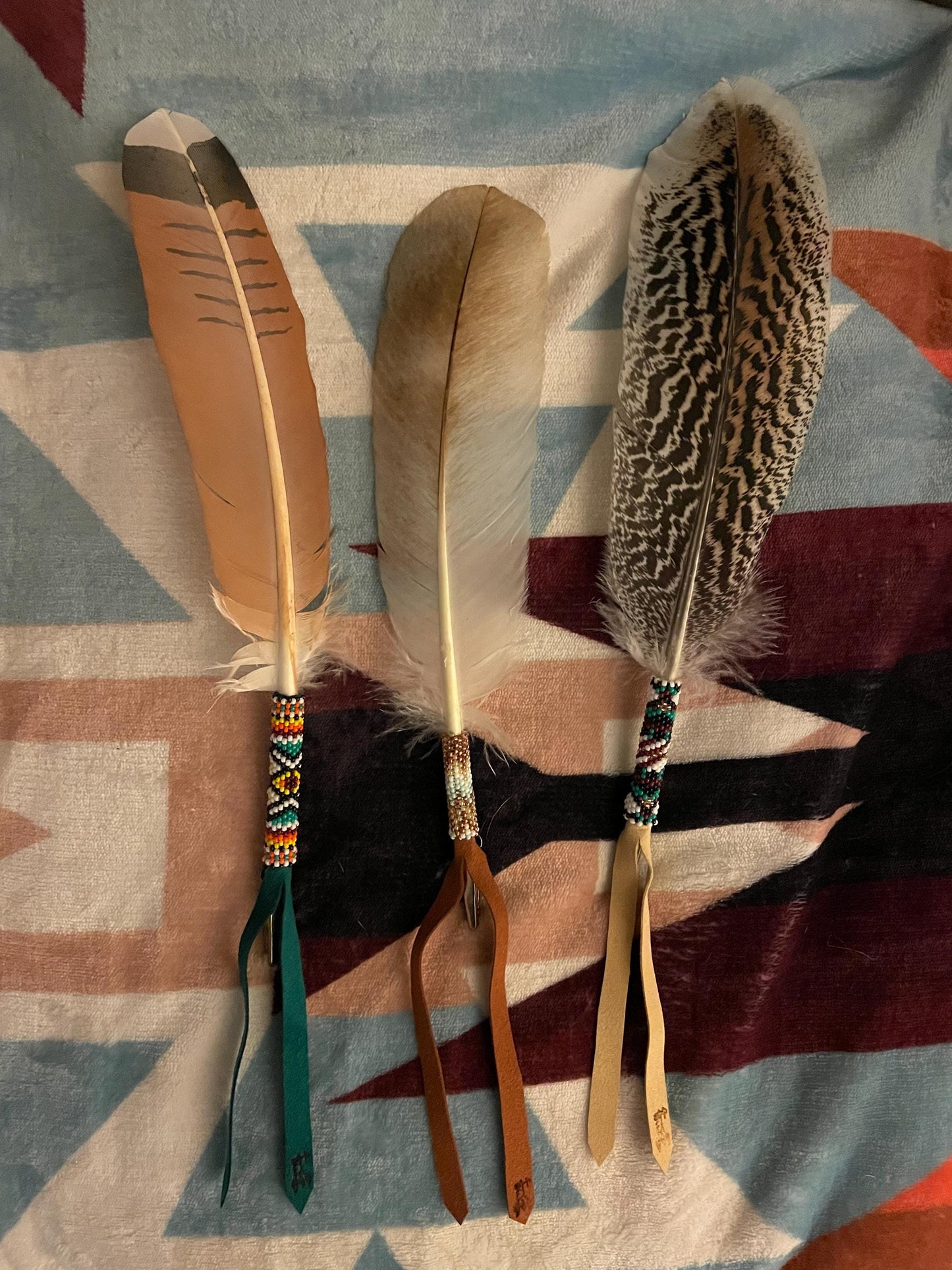 Beaded Feather Hat Pin or Alligator Clip – Customizable Ranch Brand Accessory