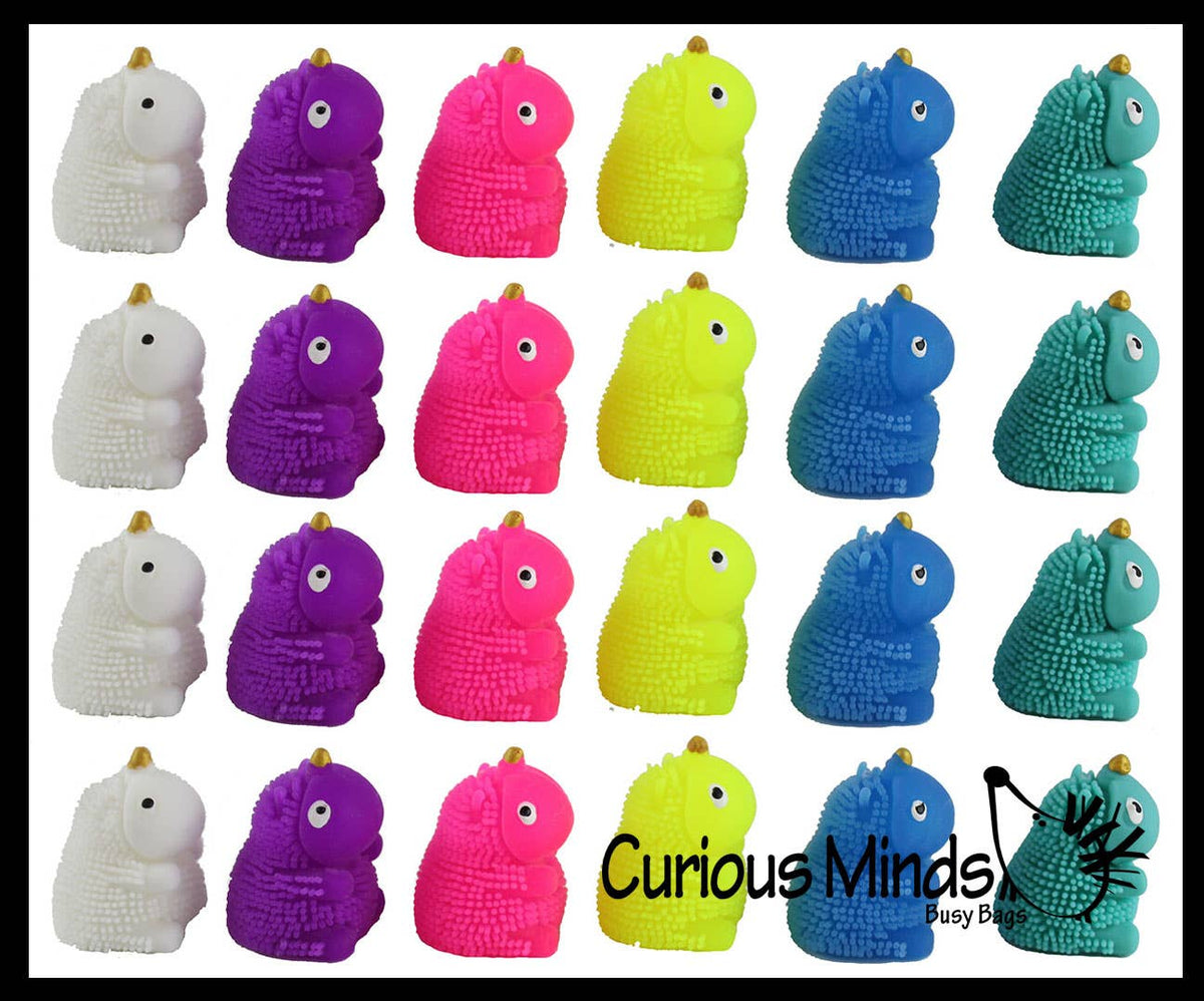 1 Mini Puffer Unicorns - Small Novelty Toy - Party Favors Squishy