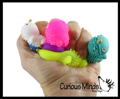 1 Mini Puffer Unicorns - Small Novelty Toy - Party Favors Squishy