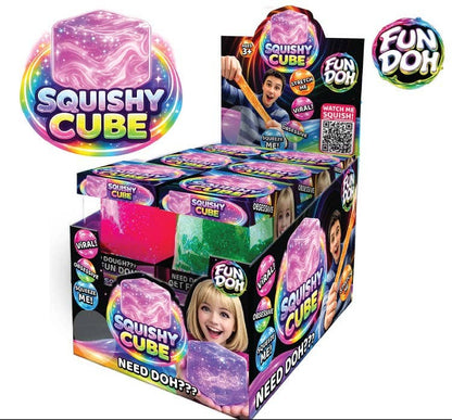 Fun Doh Squish & Squeeze Sparkle Cube Fidget Toy ON SALE!