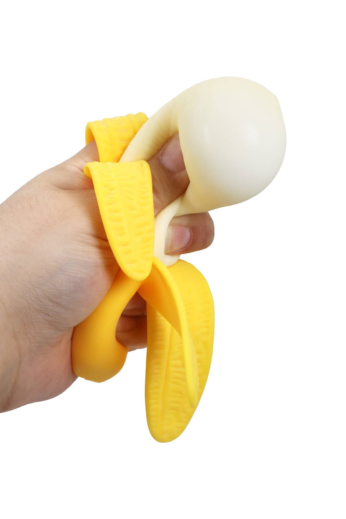 Peeling Yellow Banana Fluffy Slime Filled TPR Squishy Toy