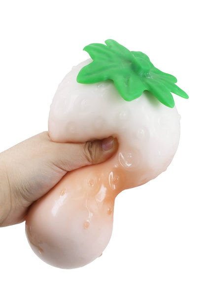 JUMBO Strawberry UV Light Changing Slime Filled Squishy