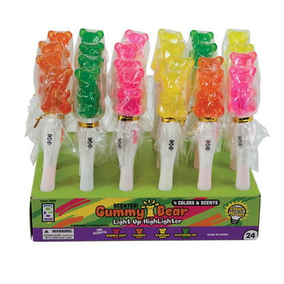 Scented Gummy Bear Light up Highlighter 24/dsp