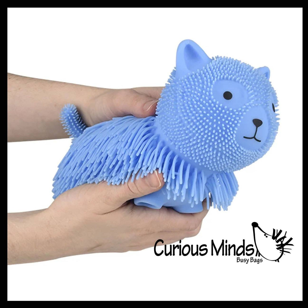 1 Shaggy Cat Large 7" Puffer Ball - Sensory Therapy Fidget Squishy