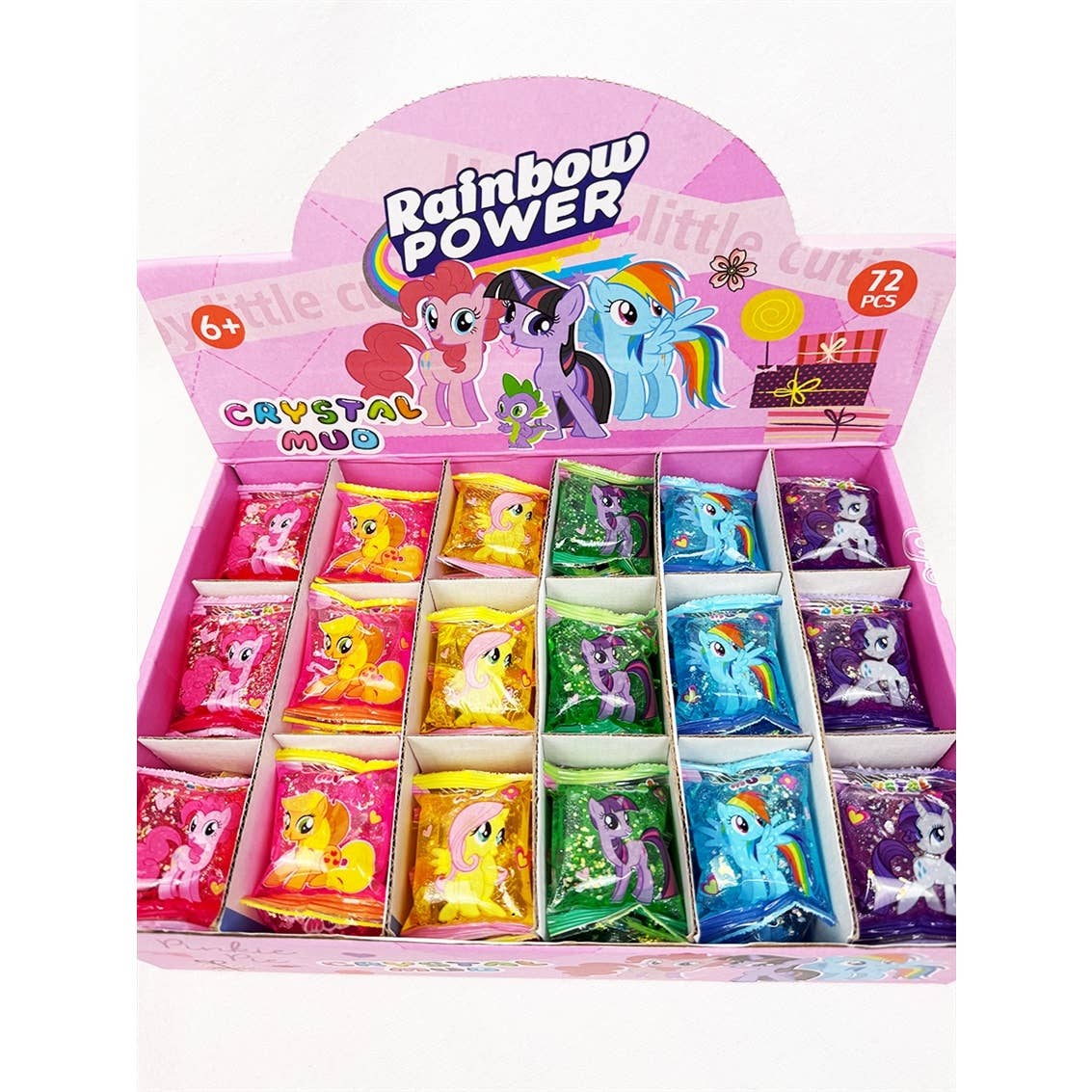Rainbow Power Pocket Size Crystal Mud Squishy Slime