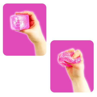Fun Doh Squish & Squeeze Sparkle Cube Fidget Toy ON SALE!