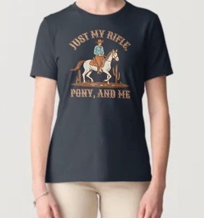 Just My Rifle, Pony, And Me SVG T-Shirt Downloadable Print READ DESCRIPTION