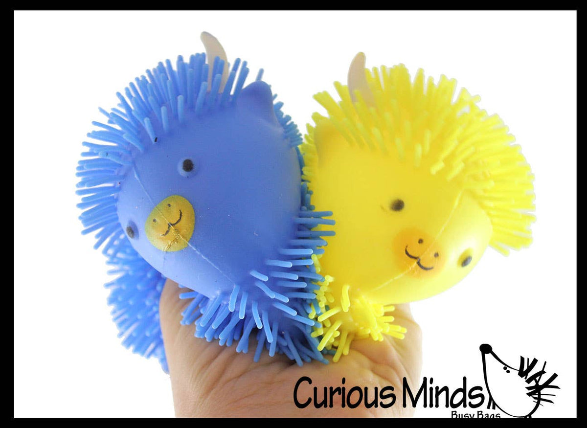 1 Puffer Highland Cow Fidget Toys - Air Filled Hairy Cute Squishy