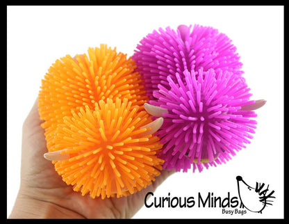 1 Puffer Highland Cow Fidget Toys - Air Filled Hairy Cute Squishy
