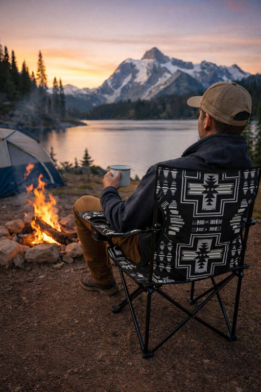 FOLDING CHAIR AZTEC BLACK