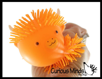 1 Puffer Highland Cow Fidget Toys - Air Filled Hairy Cute Squishy
