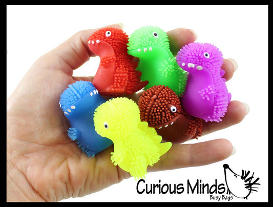 1 Mini Puffer Dinosaurs - Small Novelty Toy - Party Favors - Squishy
