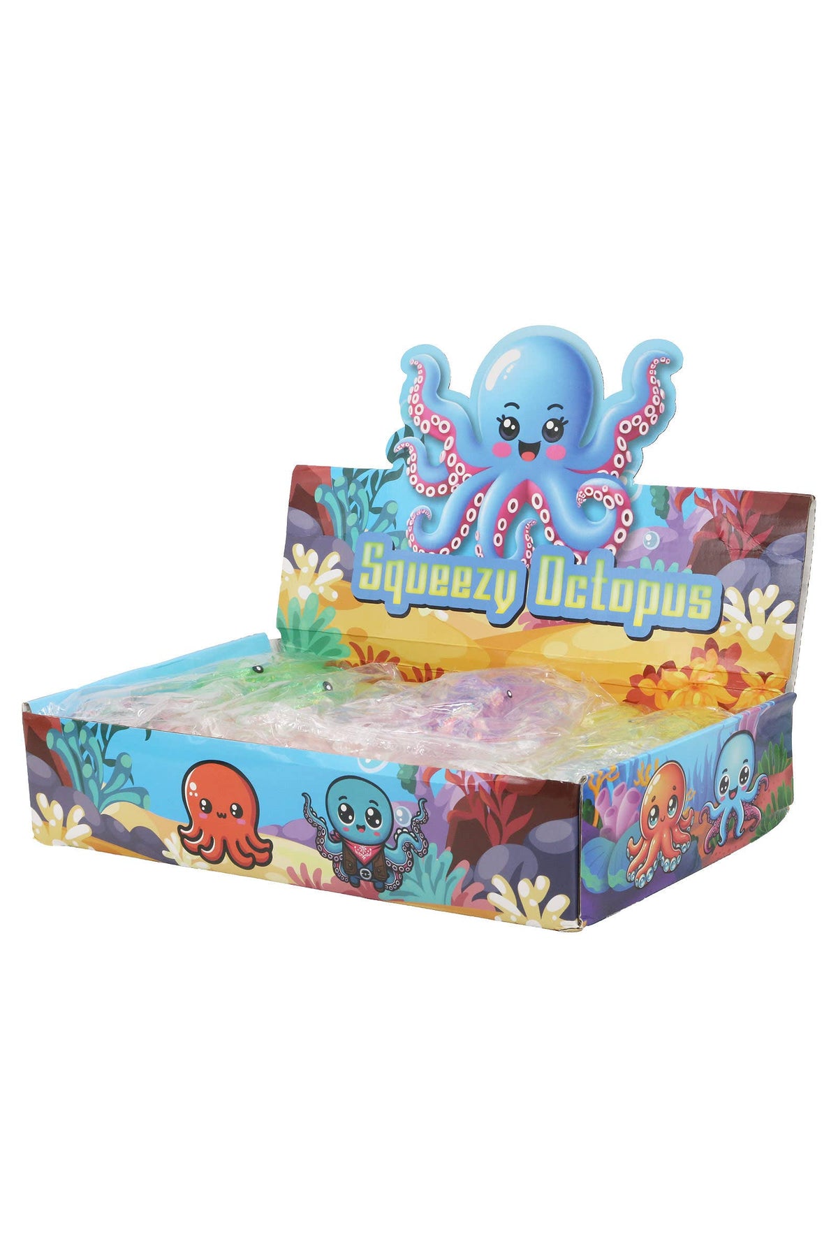 Octopus Glitter Jiggly Jelly Pectin Slime Filled Squishy Toy