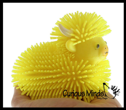 1 Puffer Highland Cow Fidget Toys - Air Filled Hairy Cute Squishy