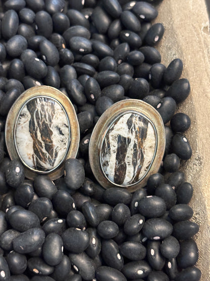 White Buffalo Stud Earrings