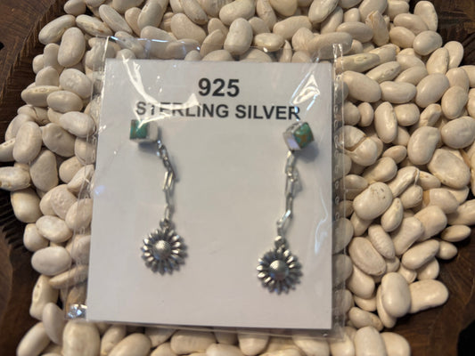 Sunflower dangle earrings 925