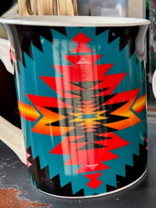 Turquoise Aztec Ceramic Mug ON SALE!