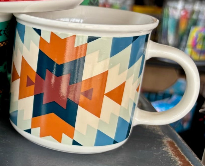 WHITE AZTEC Ceramic Mug ON SALE!