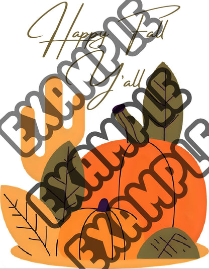 Happy Fall Y'all Pumpkin Graphic, Western T-Shirt Design (SVG, PNG)