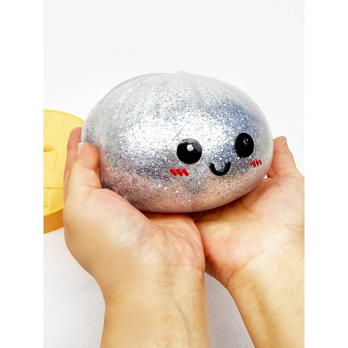Mystery Glittered Jumbo Dumpling Squishy with Steamer