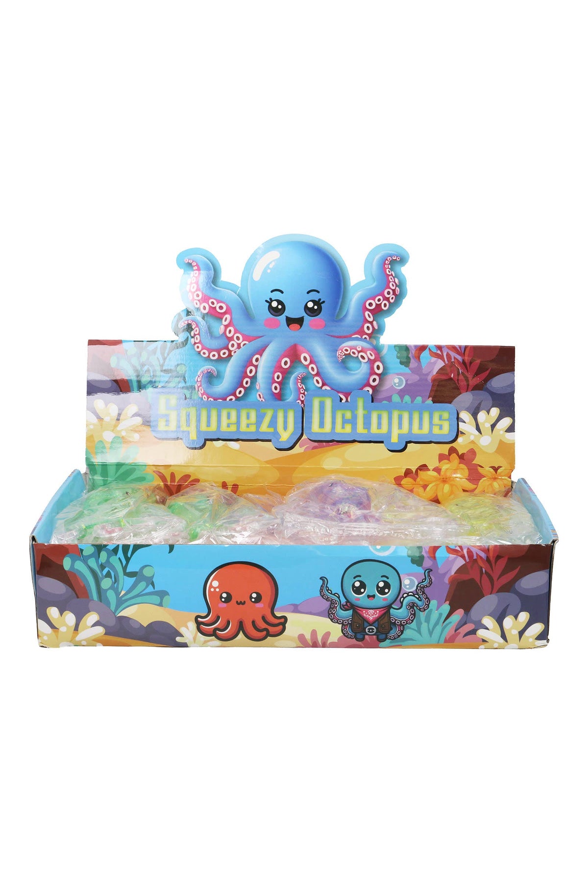 Octopus Glitter Jiggly Jelly Pectin Slime Filled Squishy Toy