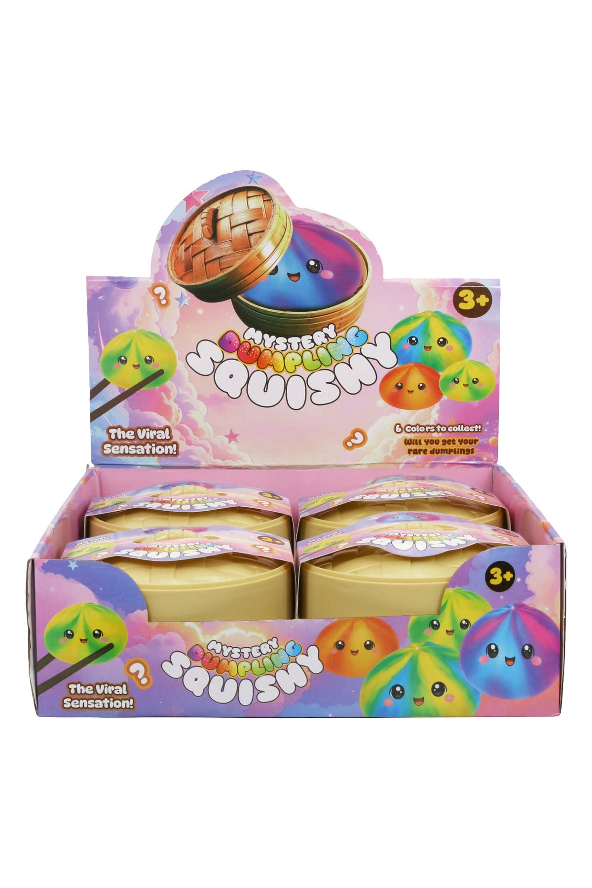 JUMBO Ombre Dumpling Bun Soft Slime Filled Squishy - 6 Inch