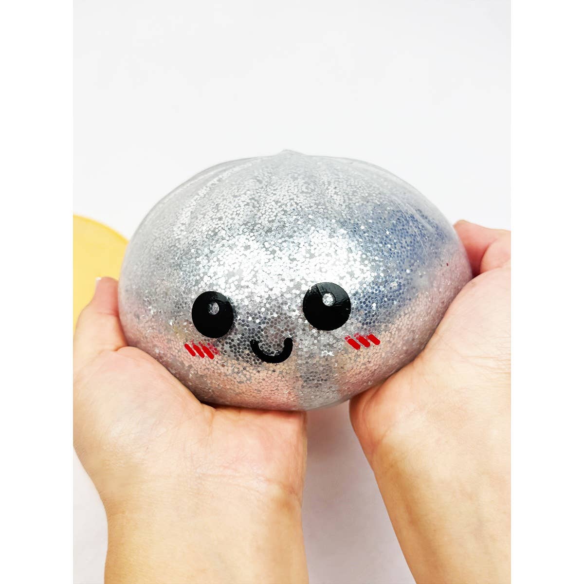 Mystery Glittered Jumbo Dumpling Squishy with Steamer