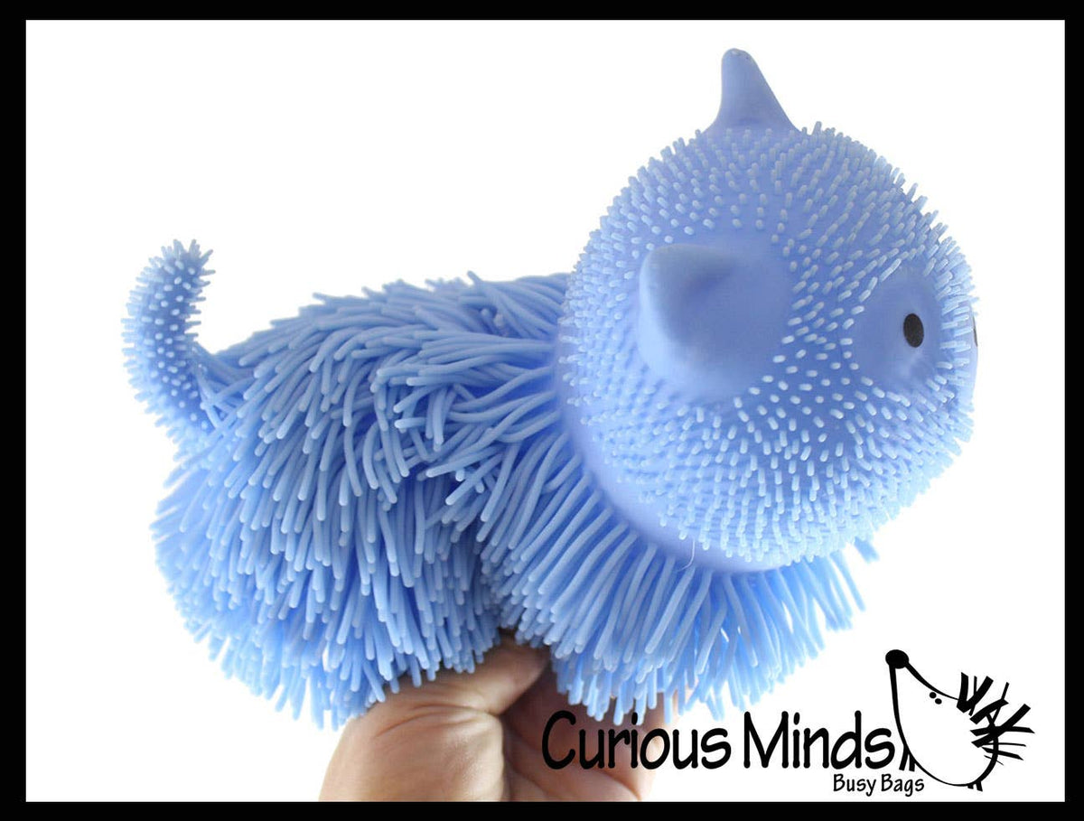 1 Shaggy Cat Large 7" Puffer Ball - Sensory Therapy Fidget Squishy