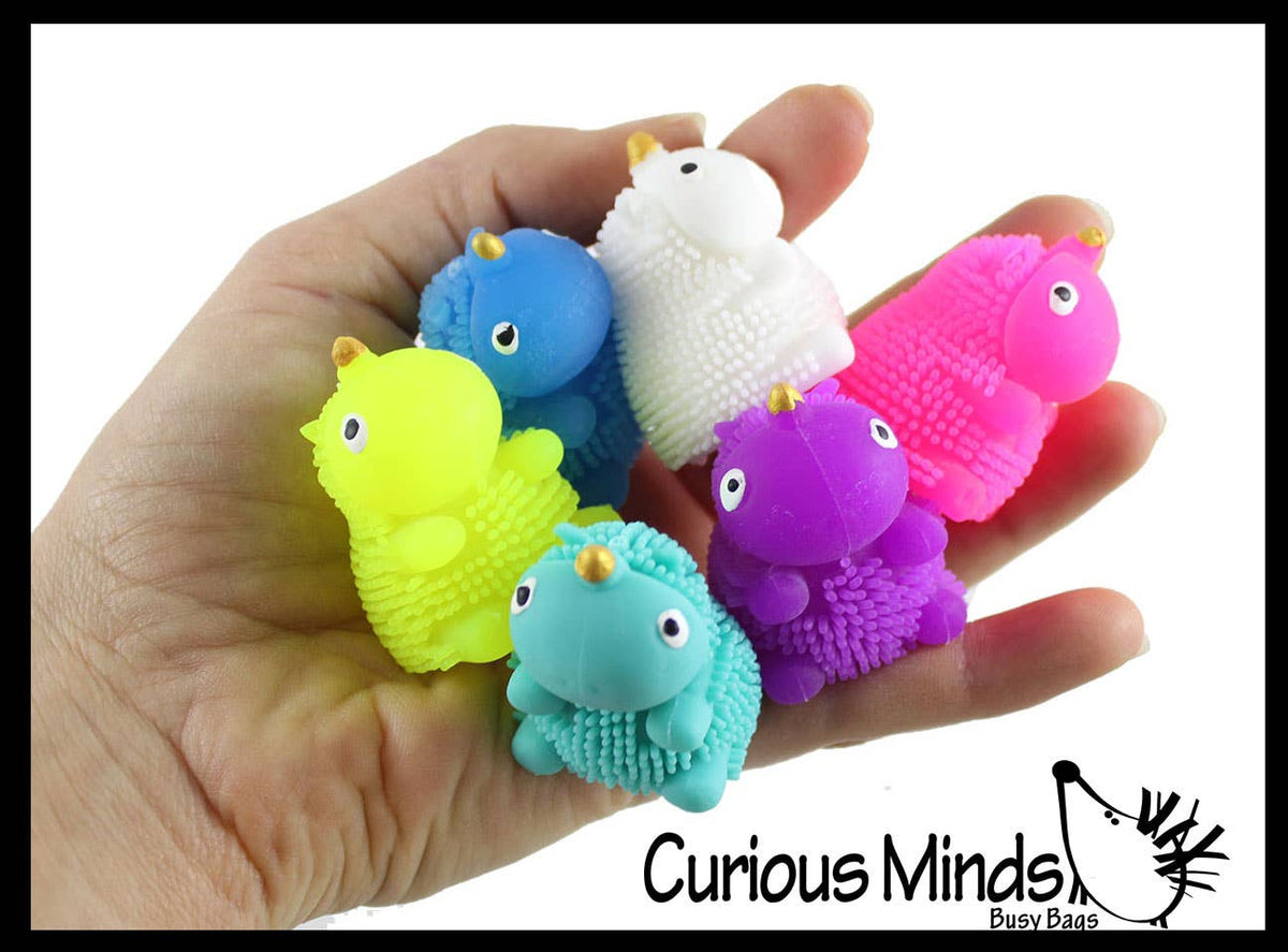 1 Mini Puffer Unicorns - Small Novelty Toy - Party Favors Squishy