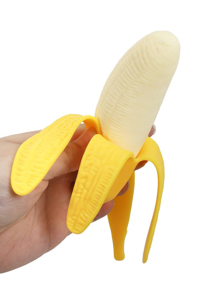 Peeling Yellow Banana Fluffy Slime Filled TPR Squishy Toy