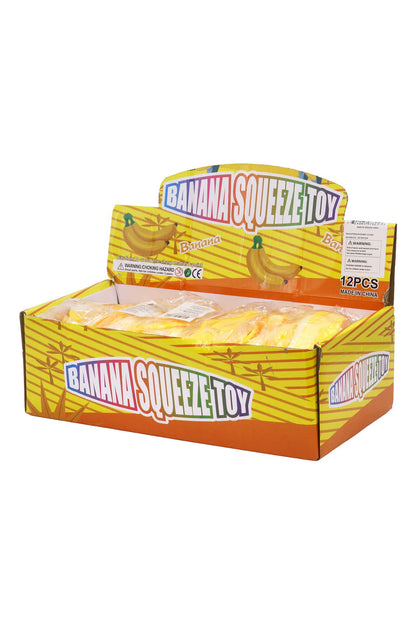 Peeling Yellow Banana Fluffy Slime Filled TPR Squishy Toy