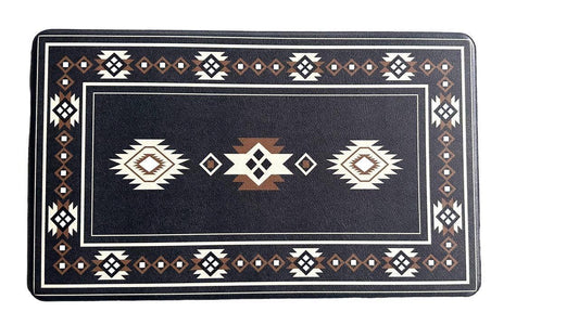 BLACK AZTEC FOAM RUG