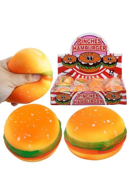 Realistic Hamburger Fluffy Slime Filled Squishy