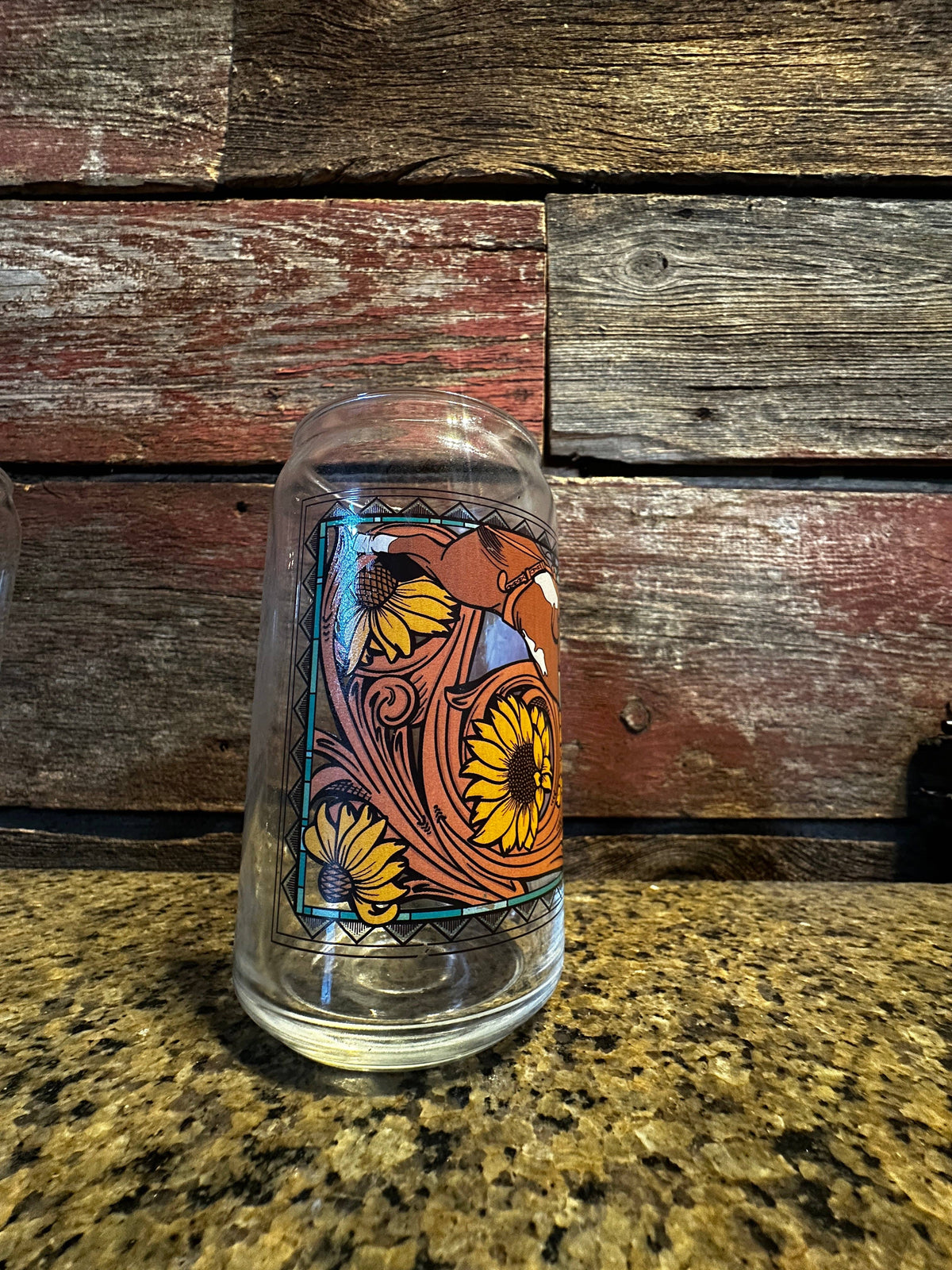 Can Glass Bareback Horse Cowgirl Rodeo Western Cowboy