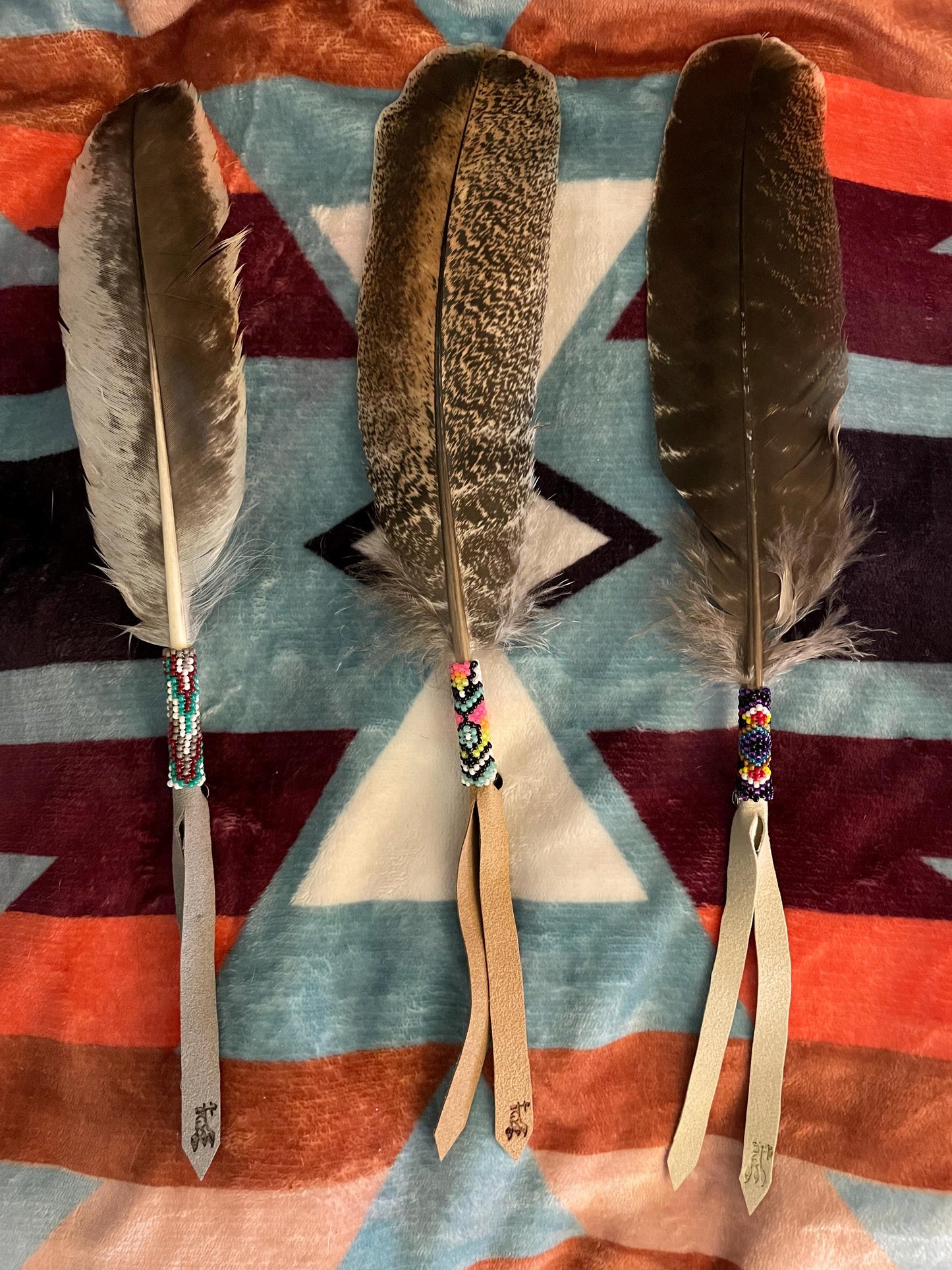 Beaded Feather Hat Pin or Alligator Clip – Customizable Ranch Brand Accessory